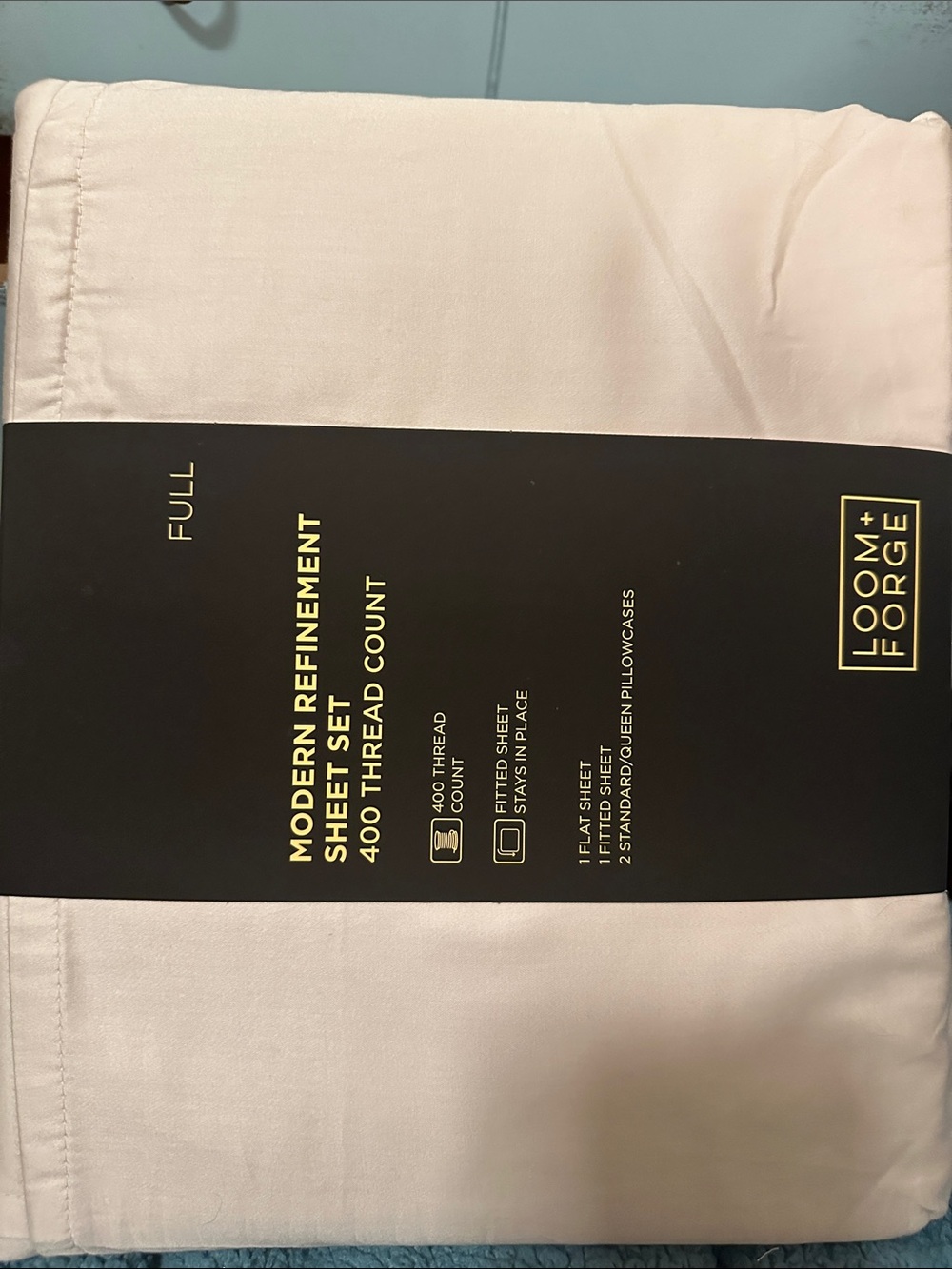 Loom & Forge Modern Refinement Full Sheet Set - Tan color